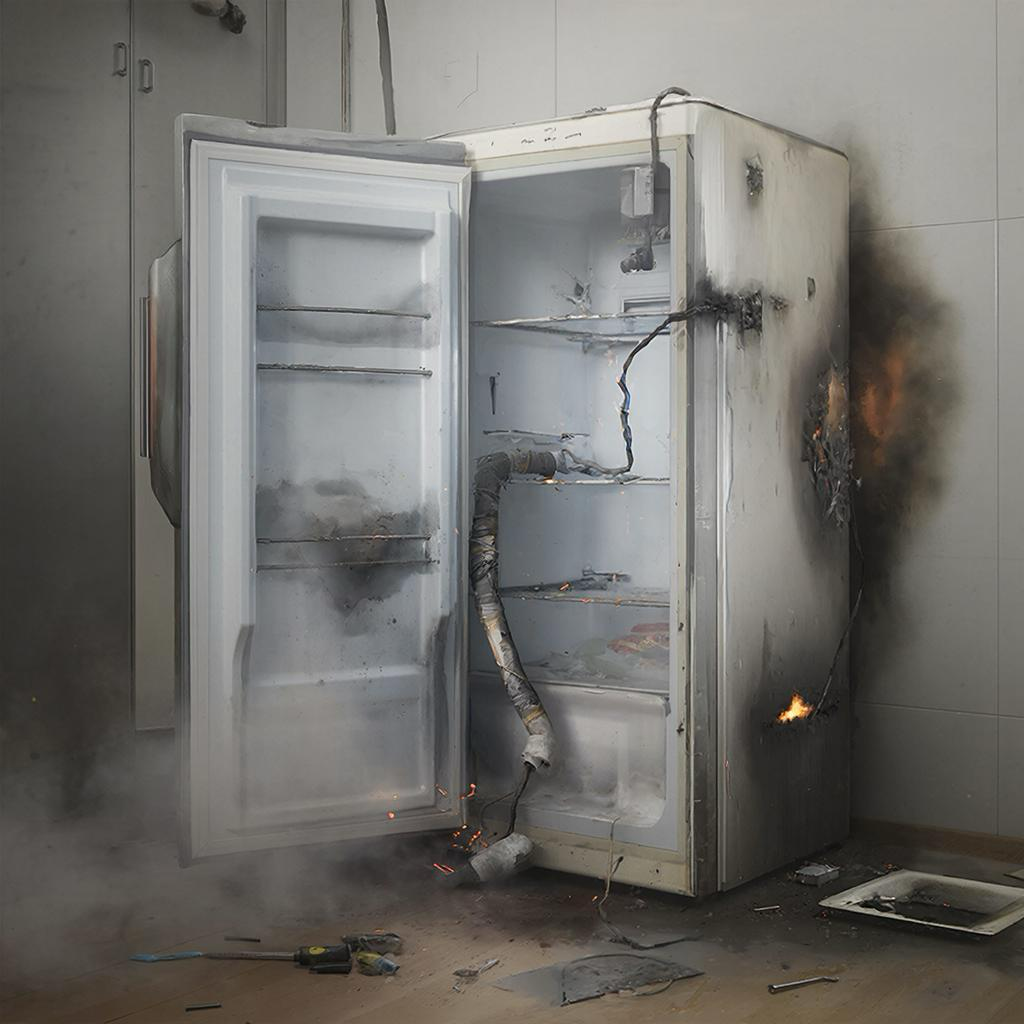 Последствия после самостоятельного ремонта холодильника. Последствия после самостоятельного ремонта холодильника.